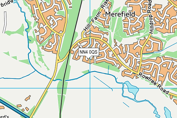 NN4 0QS map - OS VectorMap District (Ordnance Survey)