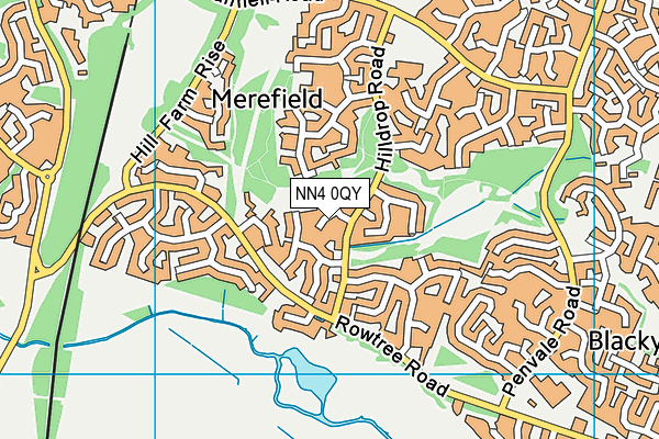 NN4 0QY map - OS VectorMap District (Ordnance Survey)