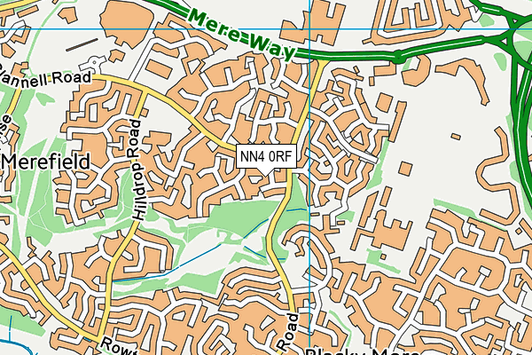 NN4 0RF map - OS VectorMap District (Ordnance Survey)