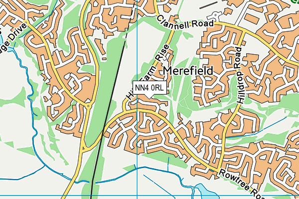 NN4 0RL map - OS VectorMap District (Ordnance Survey)