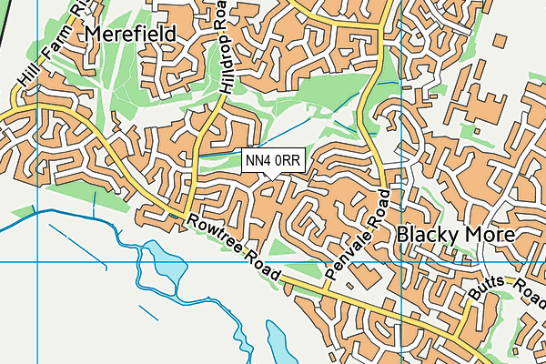 NN4 0RR map - OS VectorMap District (Ordnance Survey)