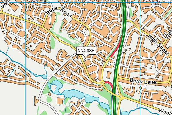 NN4 0SH map - OS VectorMap District (Ordnance Survey)