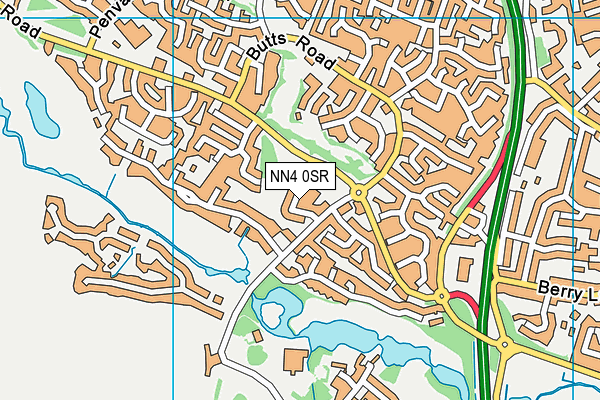 NN4 0SR map - OS VectorMap District (Ordnance Survey)