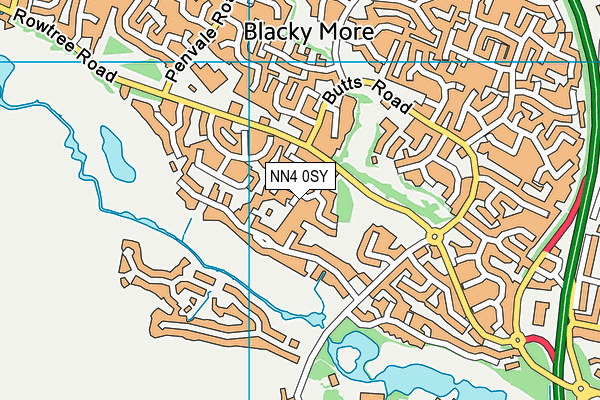 NN4 0SY map - OS VectorMap District (Ordnance Survey)