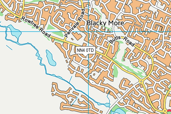 NN4 0TD map - OS VectorMap District (Ordnance Survey)