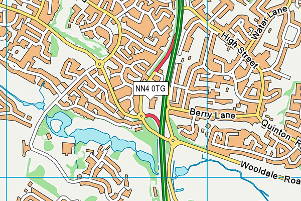 NN4 0TG map - OS VectorMap District (Ordnance Survey)