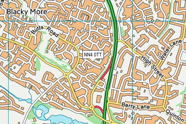 NN4 0TT map - OS VectorMap District (Ordnance Survey)