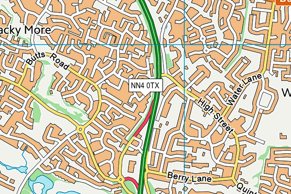 NN4 0TX map - OS VectorMap District (Ordnance Survey)