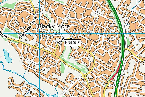 NN4 0UE map - OS VectorMap District (Ordnance Survey)