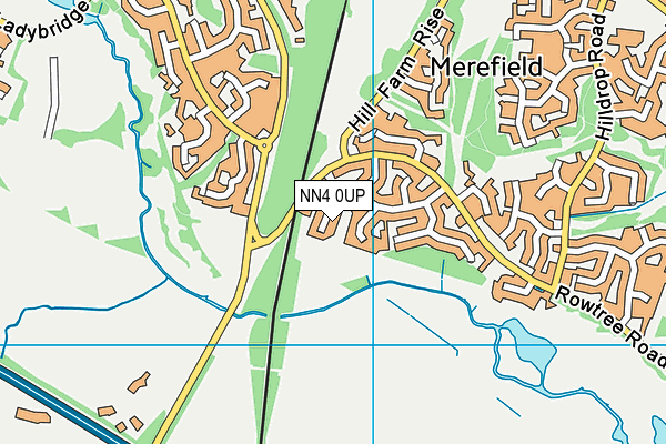 NN4 0UP map - OS VectorMap District (Ordnance Survey)