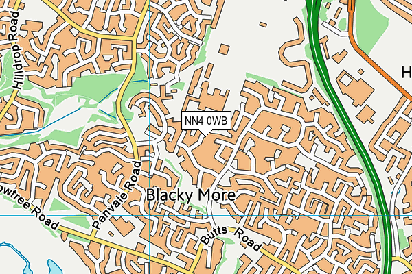NN4 0WB map - OS VectorMap District (Ordnance Survey)