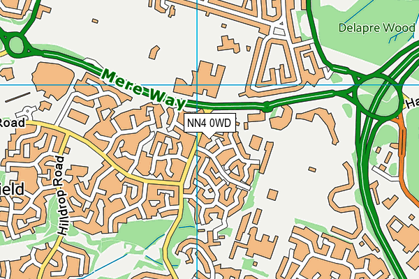 NN4 0WD map - OS VectorMap District (Ordnance Survey)