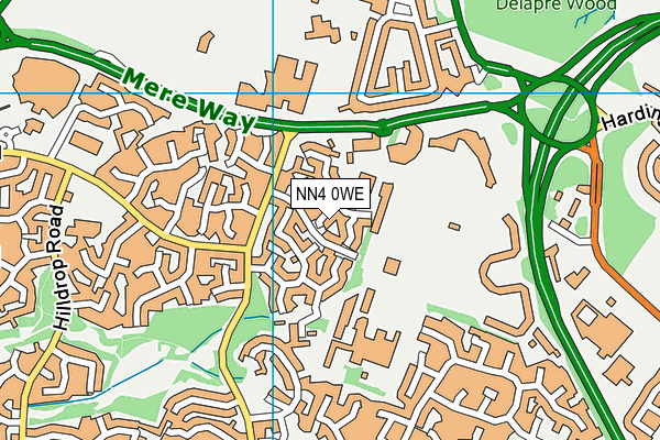 NN4 0WE map - OS VectorMap District (Ordnance Survey)