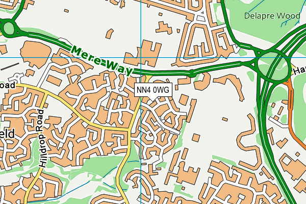 NN4 0WG map - OS VectorMap District (Ordnance Survey)