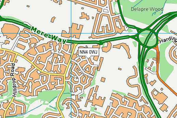 NN4 0WJ map - OS VectorMap District (Ordnance Survey)