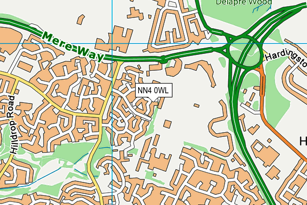 NN4 0WL map - OS VectorMap District (Ordnance Survey)
