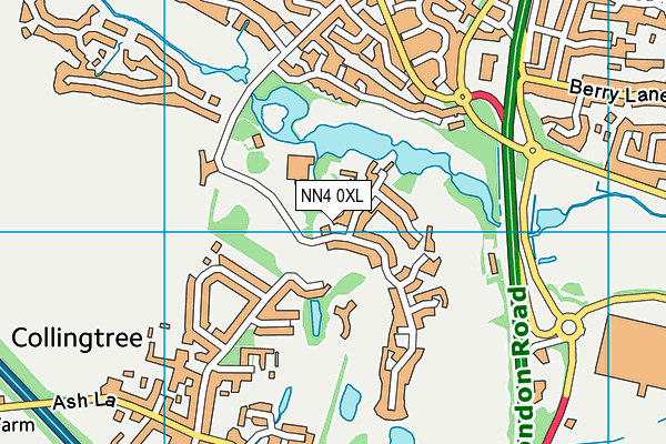 NN4 0XL map - OS VectorMap District (Ordnance Survey)