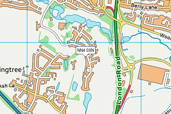 Collingtree Park Golf Club map (NN4 0XN) - OS VectorMap District (Ordnance Survey)