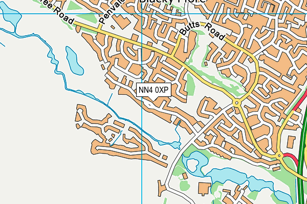 NN4 0XP map - OS VectorMap District (Ordnance Survey)