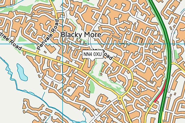 NN4 0XU map - OS VectorMap District (Ordnance Survey)