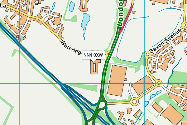 Livingwell Health Club (Northampton) map (NN4 0XW) - OS VectorMap District (Ordnance Survey)