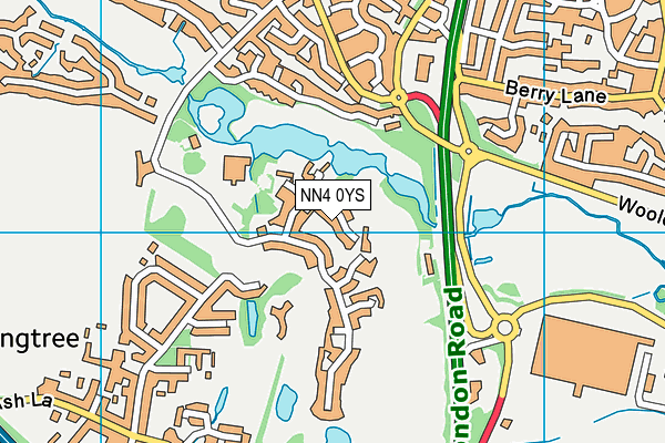 NN4 0YS map - OS VectorMap District (Ordnance Survey)