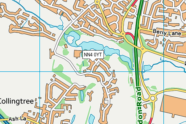 NN4 0YT map - OS VectorMap District (Ordnance Survey)