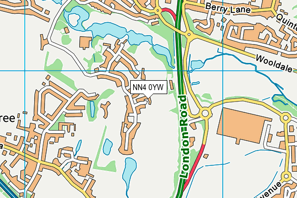 NN4 0YW map - OS VectorMap District (Ordnance Survey)