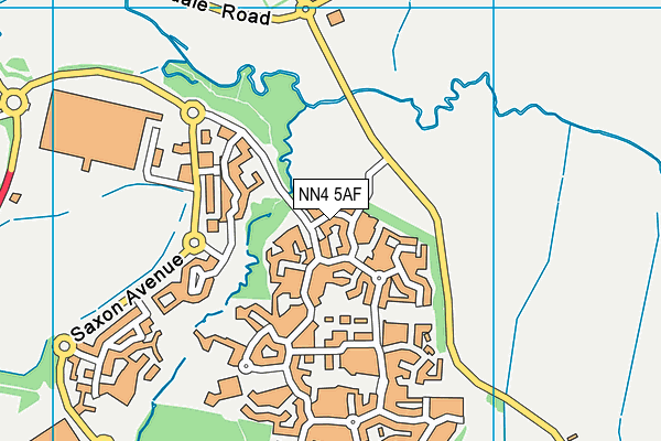 NN4 5AF map - OS VectorMap District (Ordnance Survey)