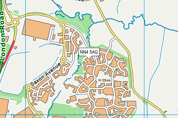 NN4 5AG map - OS VectorMap District (Ordnance Survey)