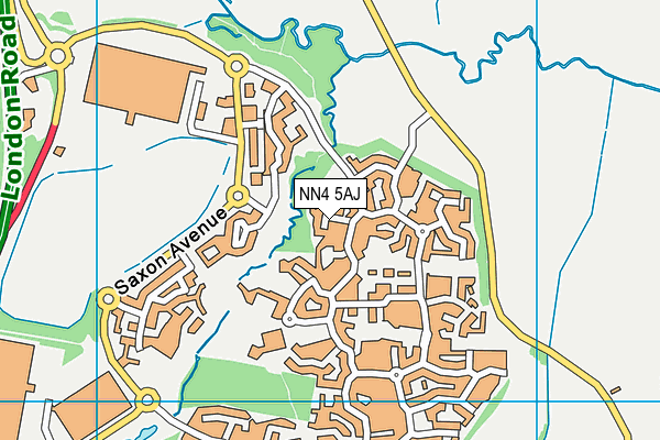 NN4 5AJ map - OS VectorMap District (Ordnance Survey)