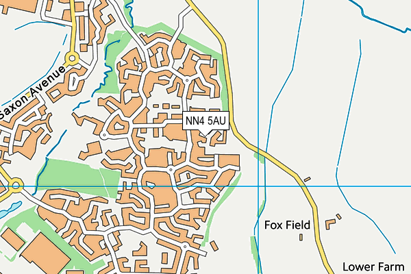 NN4 5AU map - OS VectorMap District (Ordnance Survey)
