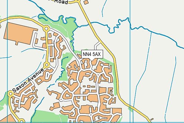 NN4 5AX map - OS VectorMap District (Ordnance Survey)