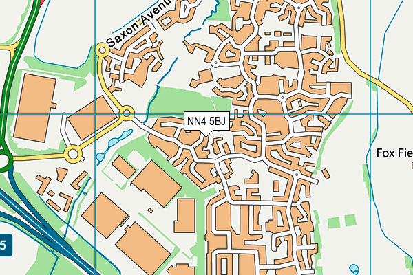 NN4 5BJ map - OS VectorMap District (Ordnance Survey)