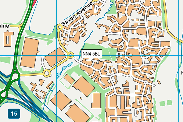 NN4 5BL map - OS VectorMap District (Ordnance Survey)