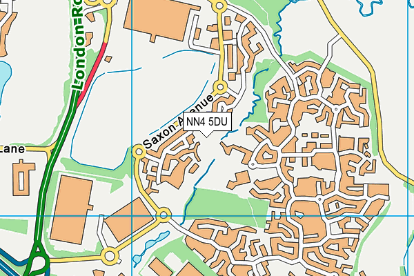 NN4 5DU map - OS VectorMap District (Ordnance Survey)