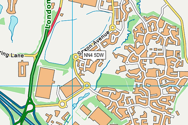 NN4 5DW map - OS VectorMap District (Ordnance Survey)