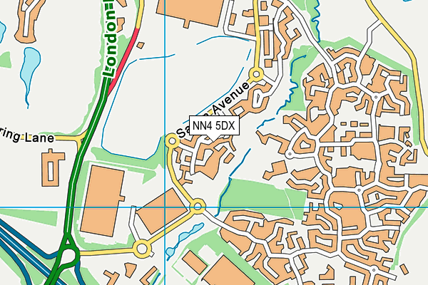 NN4 5DX map - OS VectorMap District (Ordnance Survey)