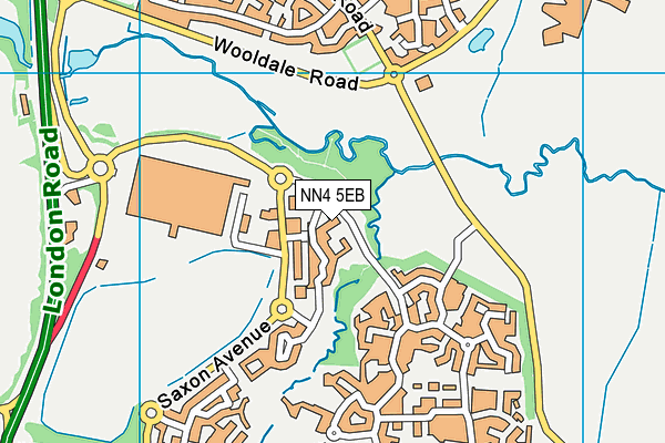 NN4 5EB map - OS VectorMap District (Ordnance Survey)