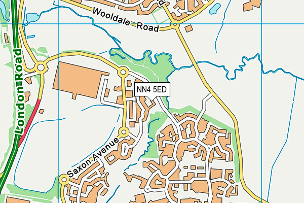 NN4 5ED map - OS VectorMap District (Ordnance Survey)