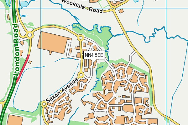 NN4 5EE map - OS VectorMap District (Ordnance Survey)