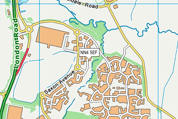 NN4 5EF map - OS VectorMap District (Ordnance Survey)