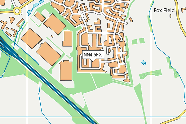 NN4 5FX map - OS VectorMap District (Ordnance Survey)