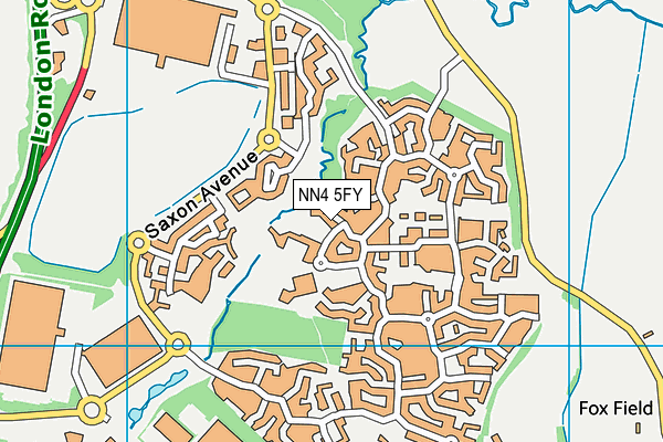 NN4 5FY map - OS VectorMap District (Ordnance Survey)
