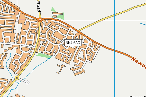 NN4 6AQ map - OS VectorMap District (Ordnance Survey)