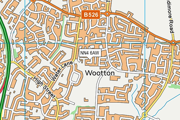 NN4 6AW map - OS VectorMap District (Ordnance Survey)