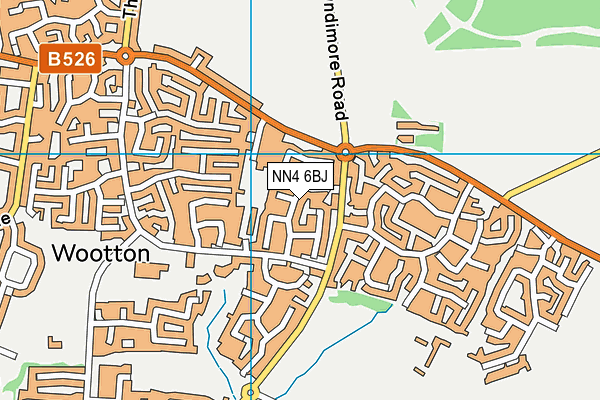 NN4 6BJ map - OS VectorMap District (Ordnance Survey)