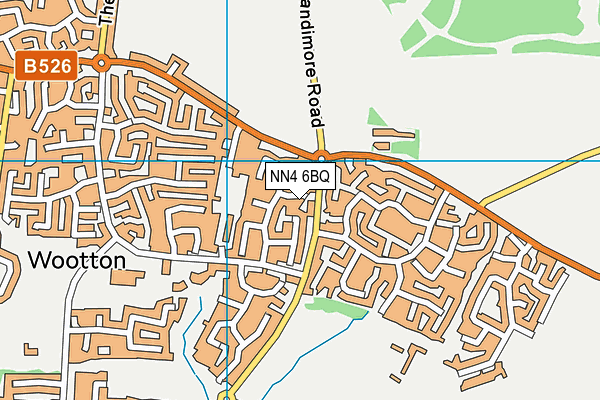 NN4 6BQ map - OS VectorMap District (Ordnance Survey)