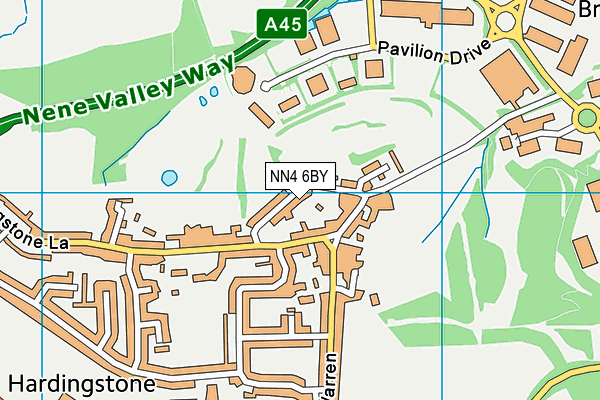 NN4 6BY map - OS VectorMap District (Ordnance Survey)