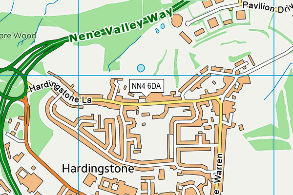 NN4 6DA map - OS VectorMap District (Ordnance Survey)